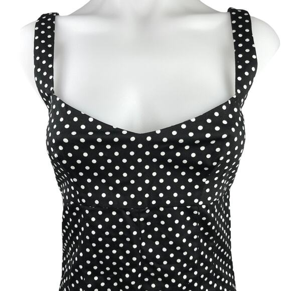 Zara Black Polka Dot Sleeveless Sweetheart Neck Playsuit Jumpsuit Romper XS - Picture 5 of 7
